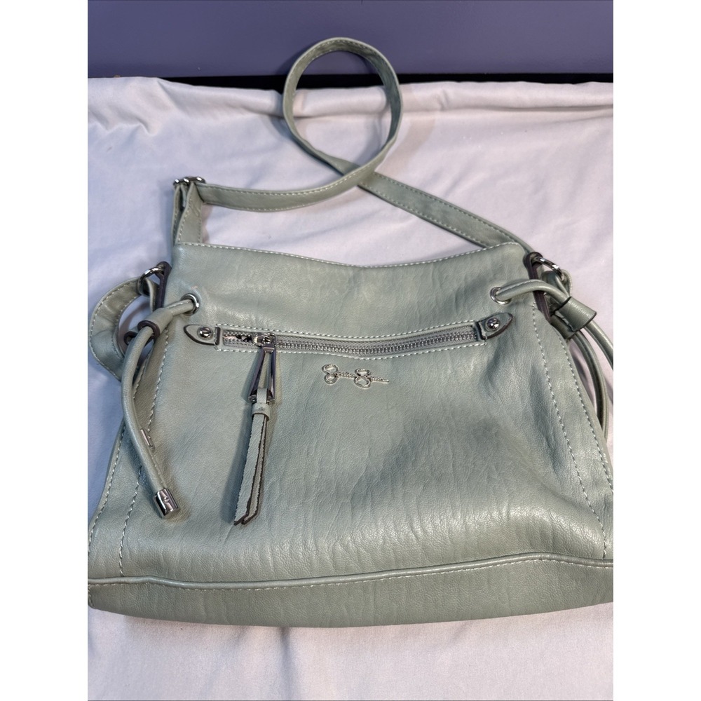Jessica Simpson Mint Green Faux Leather Crossbody Shoulder Purse Bag